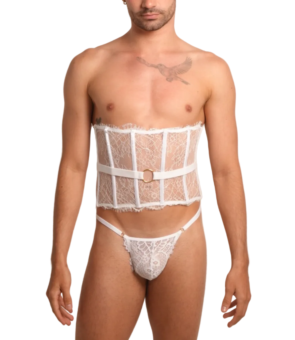 Antoniette Lace Corset White