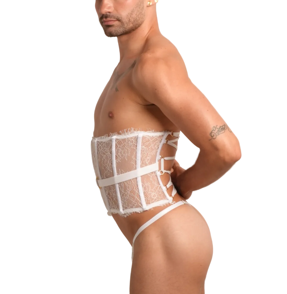 Antoniette Lace Corset White
