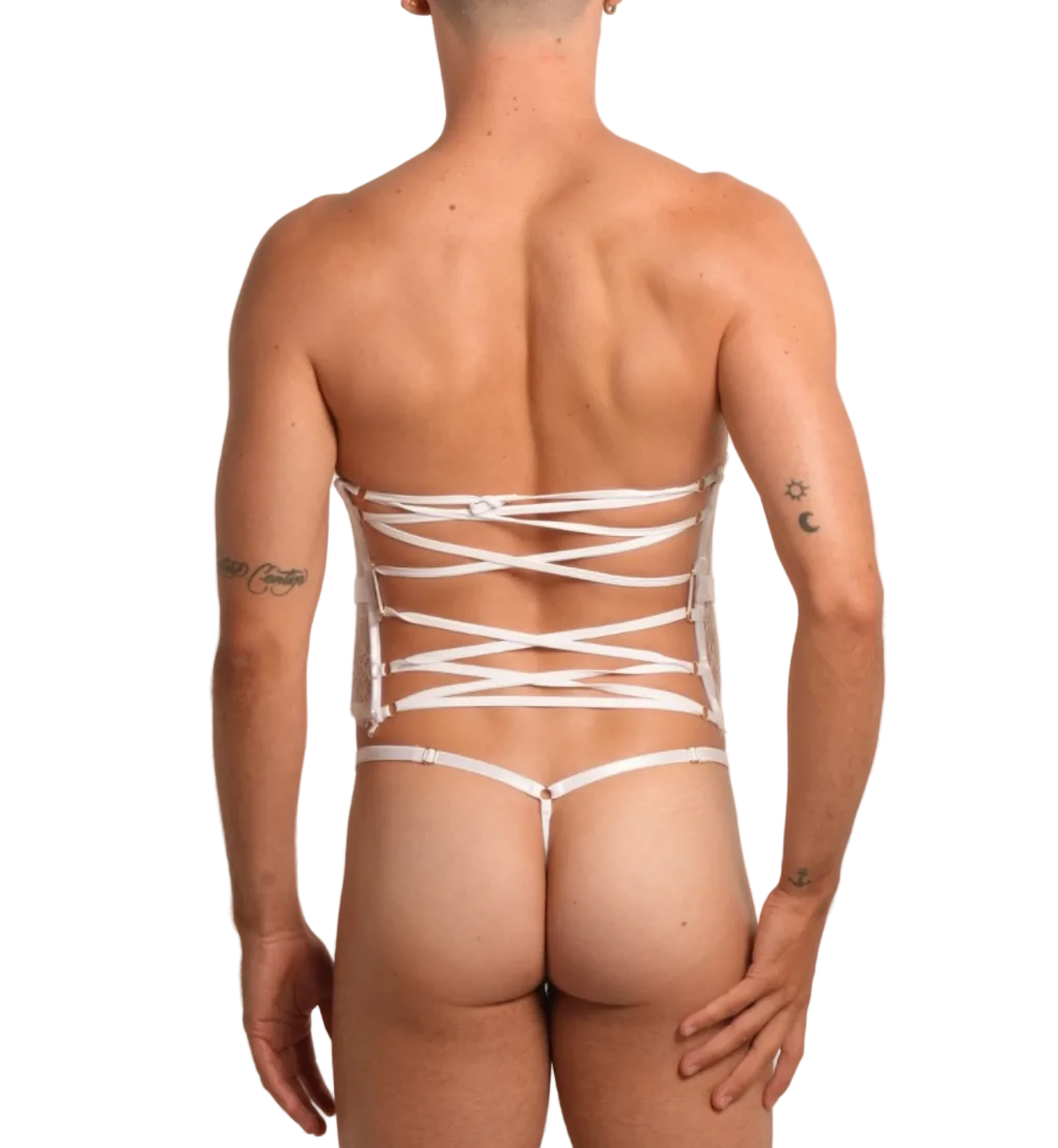 Antoniette Lace Corset White