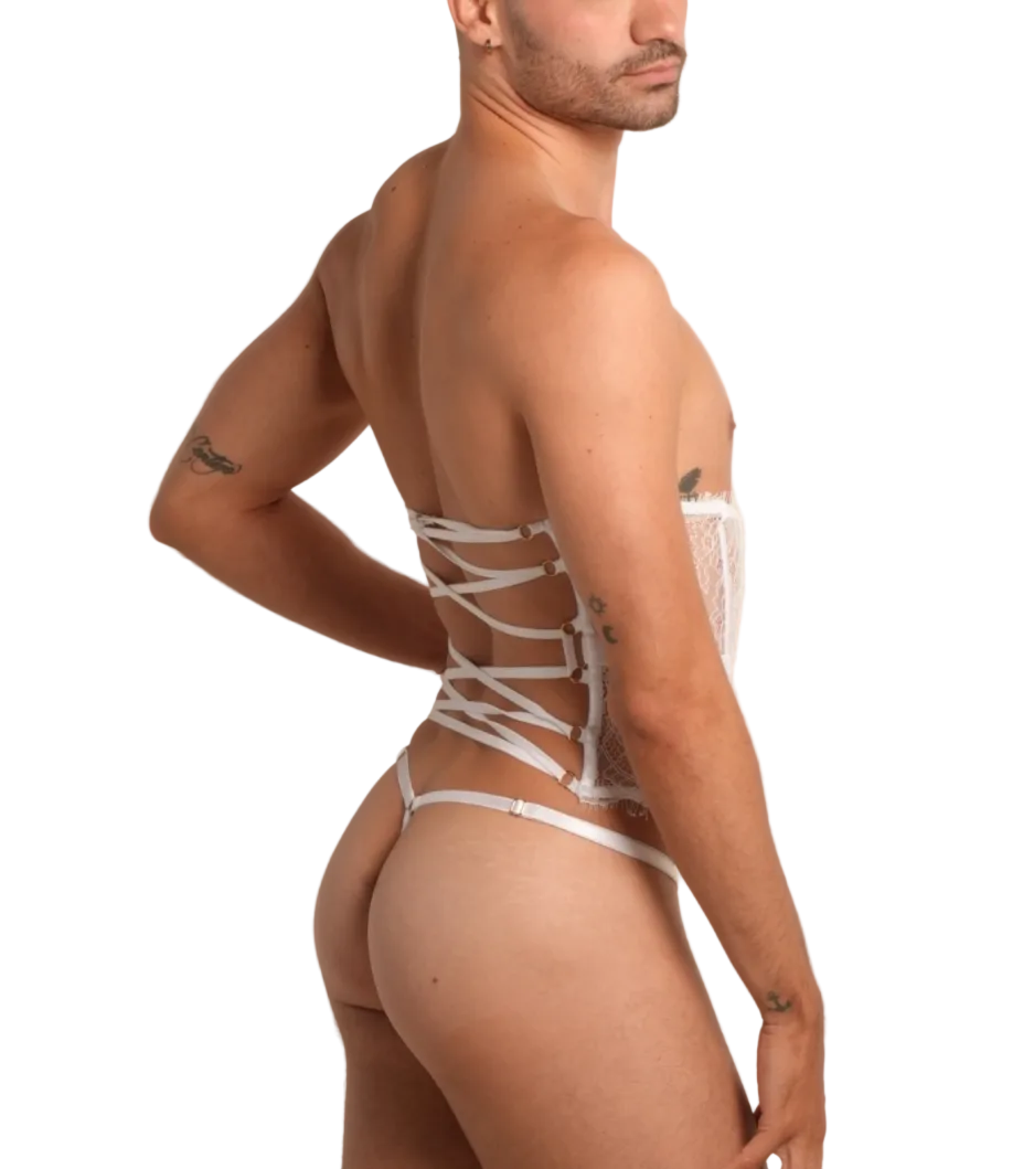 Antoniette Lace Corset White