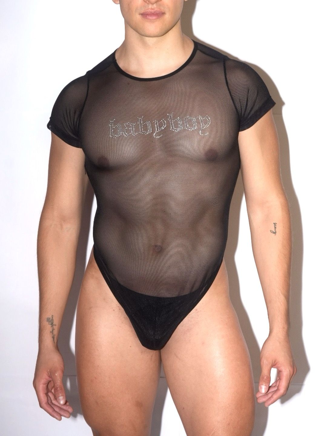 Crystal Bodysuit Black
