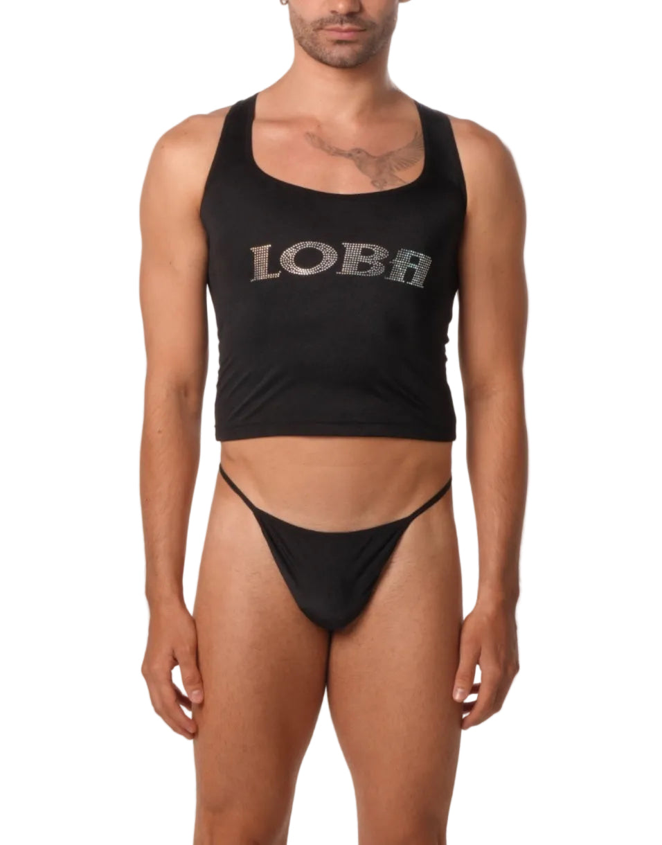 Loba Short Tank Top Black