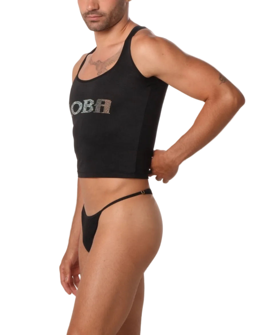 Loba Short Tank Top Black